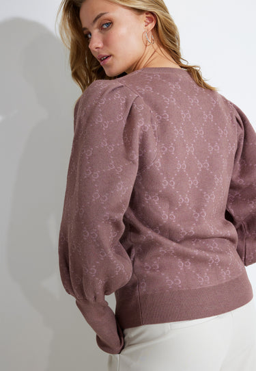 JACQUARD SWEATER - Dark Rose