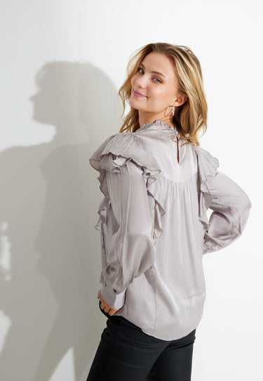 BLOUSE RUFFLE - Silver