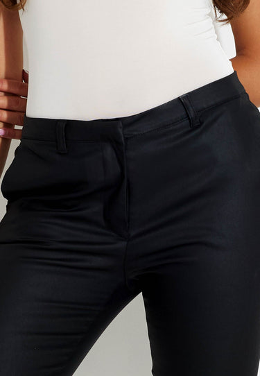 COATED PANT BYXOR - Svart