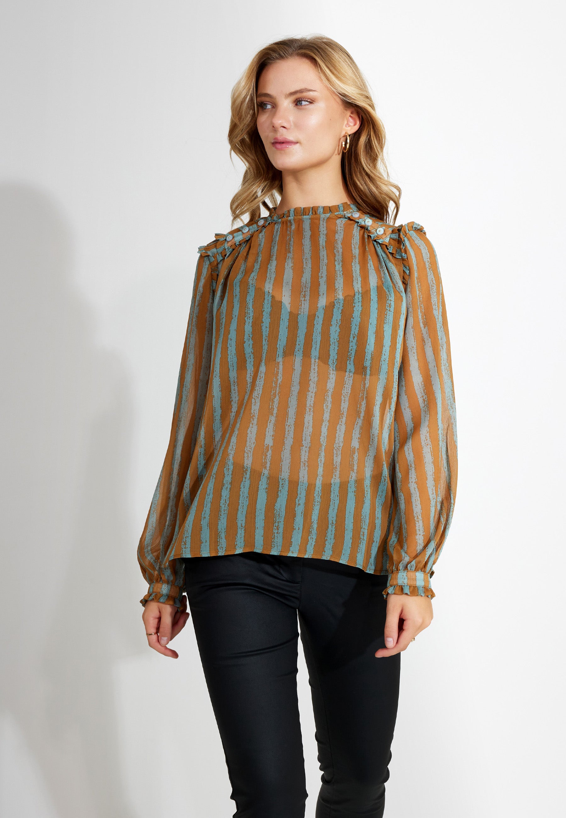 BLUS - Blush stripe print