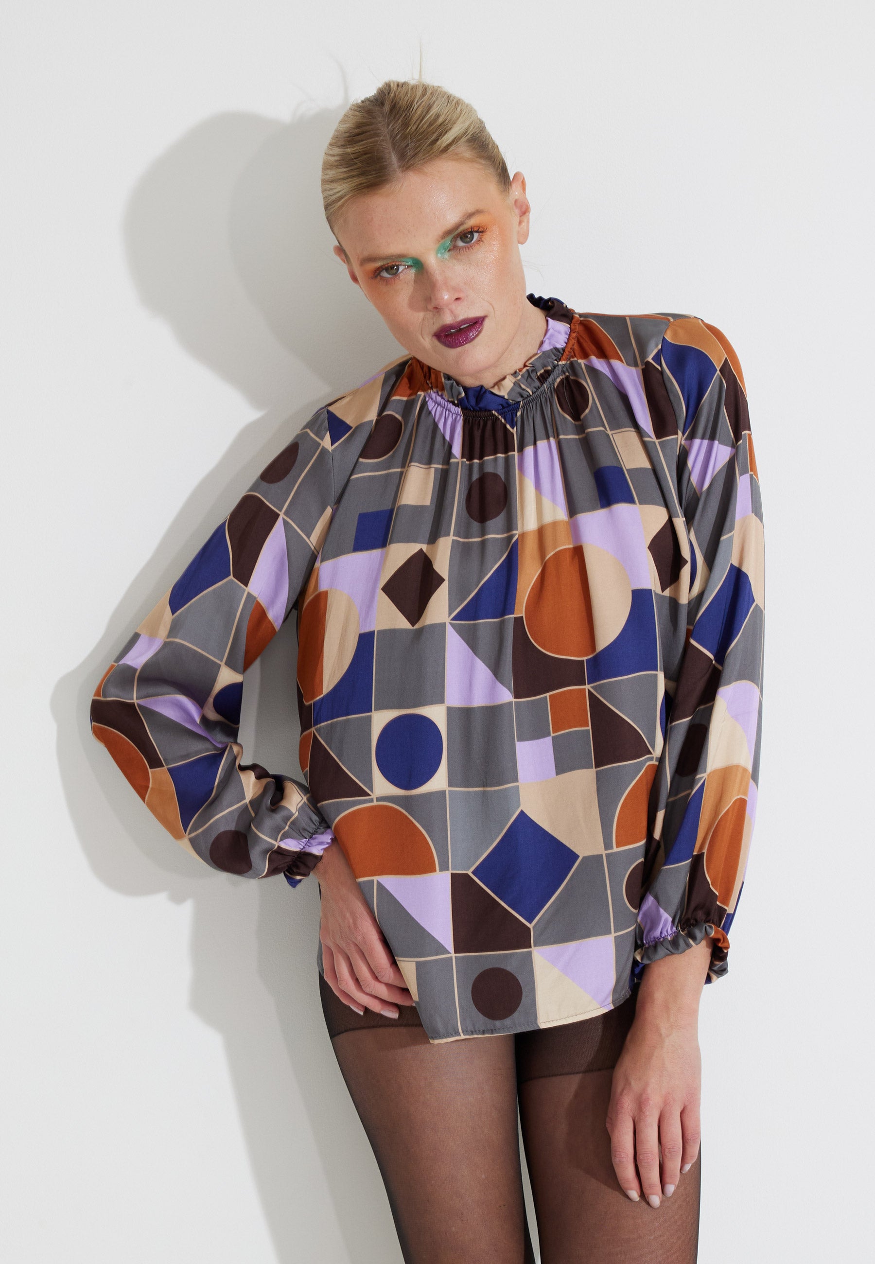 VALETTA BLOUSE - Deco print