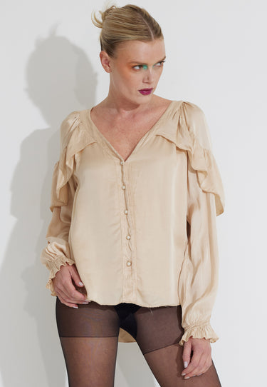 LUNA BLOUSE - Blouse - Gold beige