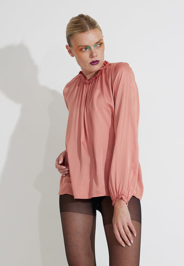 VALETTA BLOUSE BLOUSE - Red wood