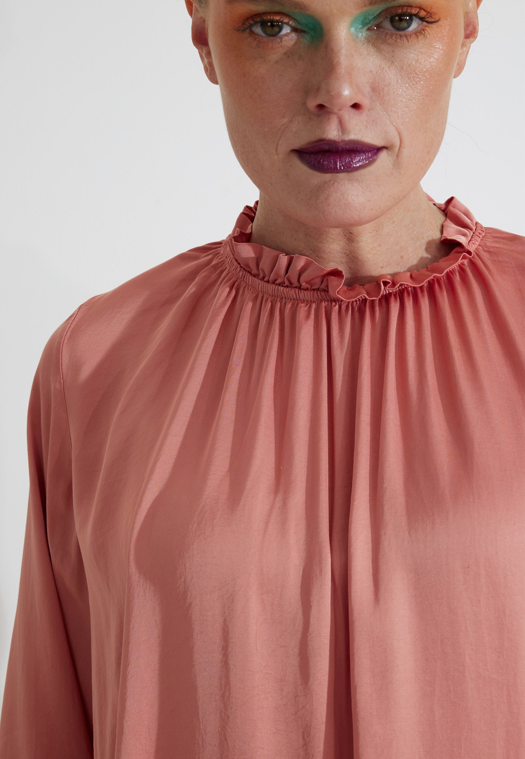 VALETTA BLOUSE - Red wood