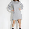 SWEATSHIRT DRESS - Light grey melange