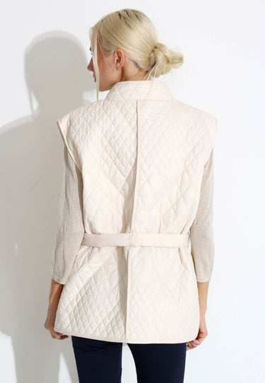 VEST QUILTED VÄST - Naturvit