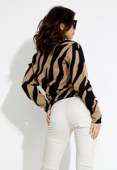 JACQUARD TURTLENECK - Zebra