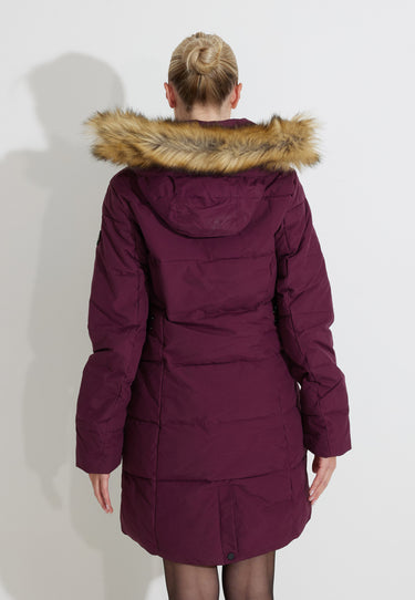 CHLOE DAUNENMANTELJACKE - Weinrot