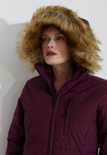CHLOE DAUNENMANTELJACKE - Weinrot
