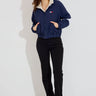 TJW REVERSIBLE SHERPA JACKET JACKA - Echru/Twilight Blue