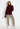 SLEEVE RIB KNIT POLO SHIRT - Wine Red