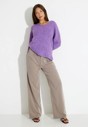 PULLOVER SWEATER - Royal lilac melange