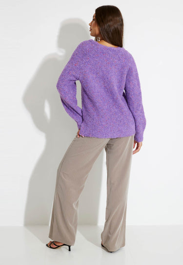 PULLOVER SWEATER - Royal lilac melange