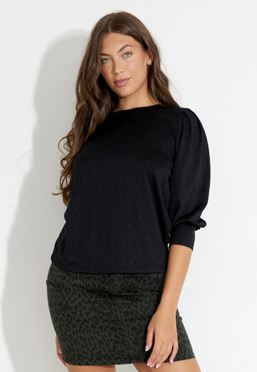 BLOUSE BALLOON FQBLOND - Black