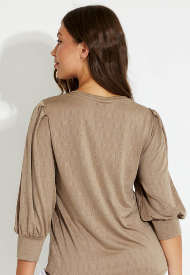 BLOUSE PUFF SLEEVES - Desert Taupe
