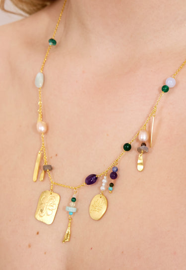 CELIA NECKLACE GOLD HALSBAND - Guld