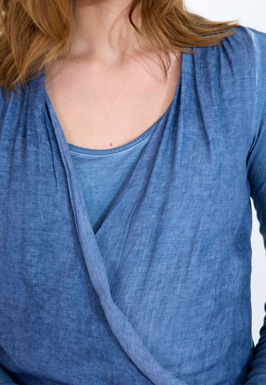 MAMMA-TRÖJA WRAP NURSING - blue