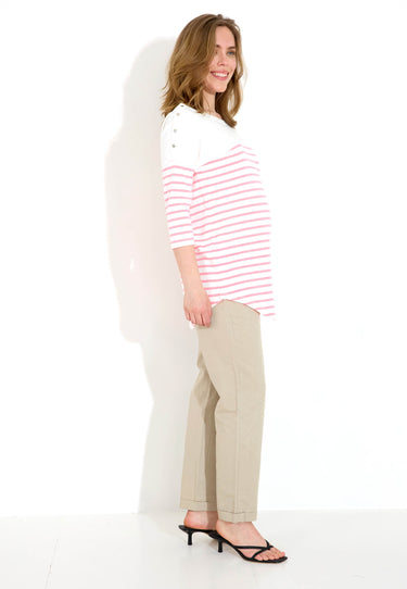 MAMMA-TRÖJA - Pink Off White Randig