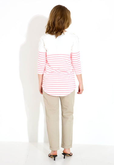 MAMMA-TRÖJA - Pink Off White Randig