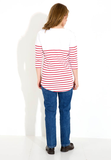 MAMMA-TRÖJA - Red Off White Randig