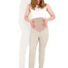 MAMMA-BYXOR OVERBUMP - sand white print