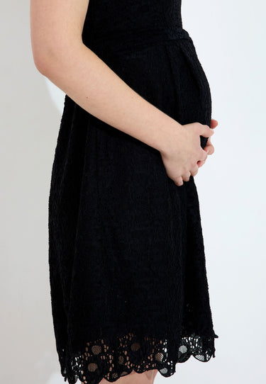 GRAVIDKLÄNNING CAPSLEEVE - Svart