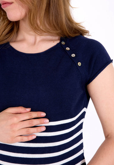 PREGNANCY TUNIC - Navy Ivory