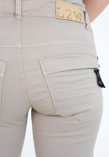 MAMMA-BYXOR SOPHIA ZIP POCKETS - Taupe