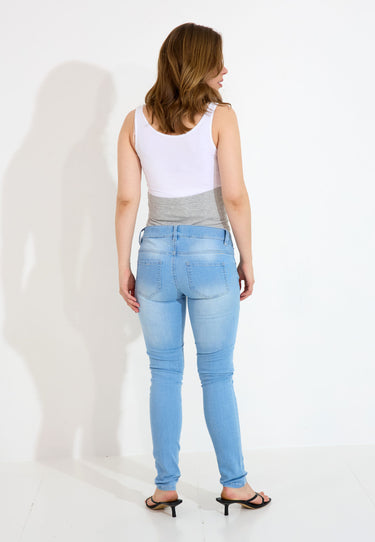 MAMMA-JEANS SLIM - Light Blue Denim