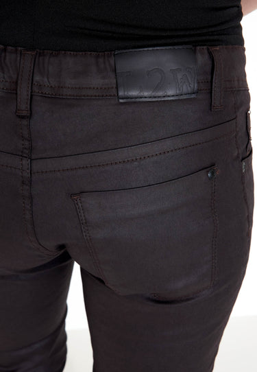 MAMMA-JEANS SOPHIA COATED - Burgundy