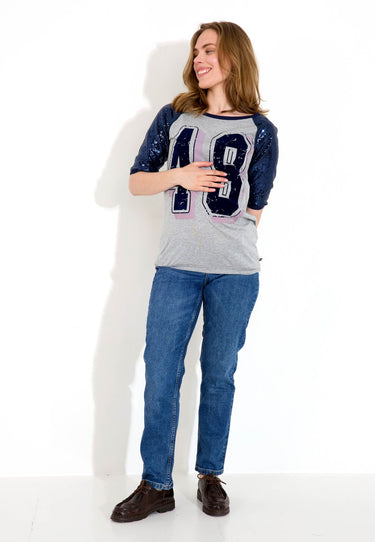 MAMMA-TOPP - Navy Multi Print