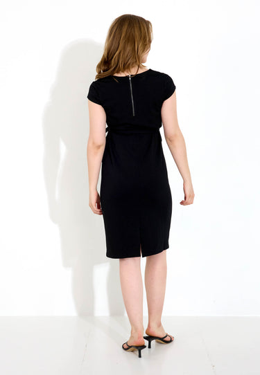 GRAVIDKLÄNNING CAPSLEEVE JERSEY DRESS - Svart
