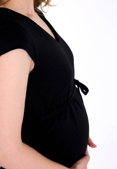GRAVIDKLÄNNING CAPSLEEVE JERSEY DRESS - Svart