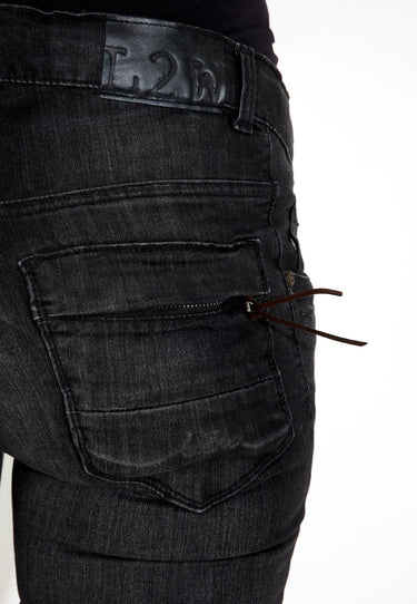 MAMMA-JEANS SOPHIA ZIP POCKETS - Black Denim