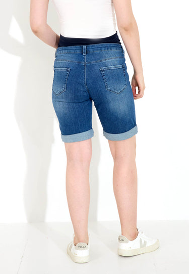 MAMMA-SHORTS MIDBUMP - Vintage Denim