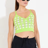 CYPRE TOP - Lime Green Check