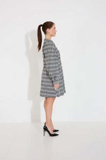 AOIFE DRESS - Black White Suckercheck