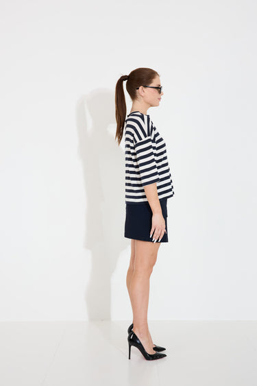 TOP SOFT STRIPES - Ecru / Navy