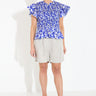 STRETCH TOP - Floating Flower Purple