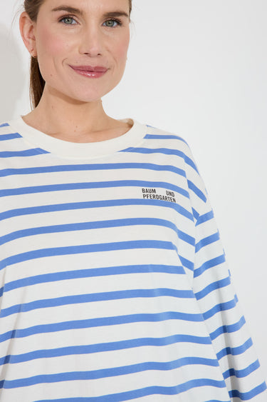 JEEVANA TOP - Blue Ebb Whisper Stripe