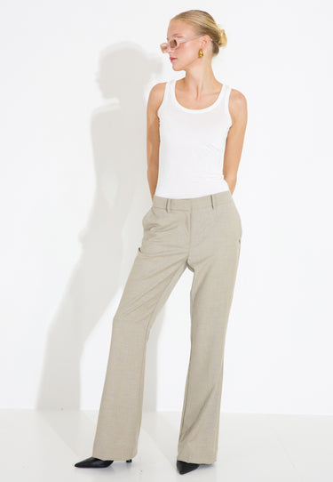 PANTS WITH BOOTCUT - Beige