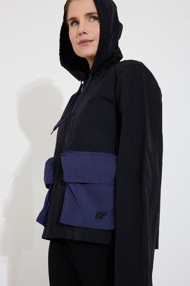 BOLA JACKET - Black Blue Nylon