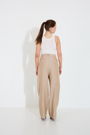 KIMORA PANT - Sand Heeringbone
