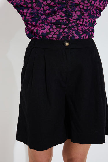 JOVENE GINIA HIGHWAIST SHORTS - Black