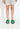 SLIP INS - Green real leather