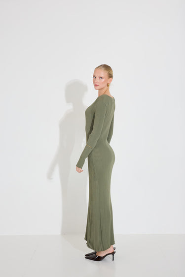 SAEVE LS DRESS - Dusty Olive