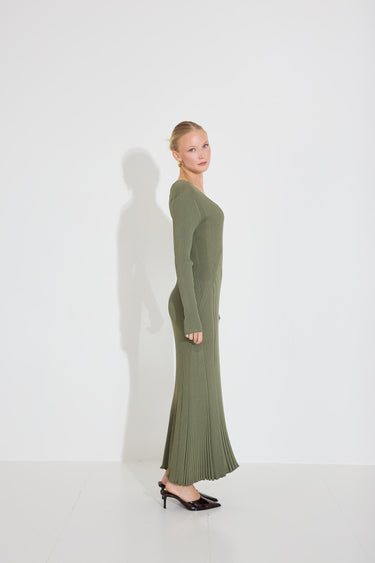 SAEVE LS DRESS - Dusty Olive