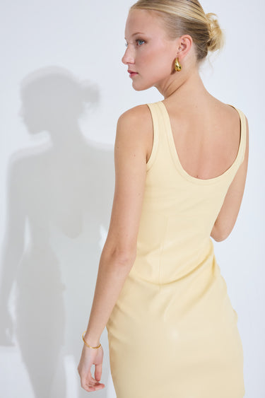 SAWYER DRESS - Honey Faux Leather Supple