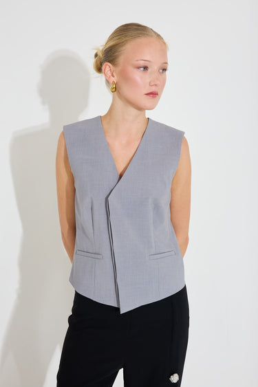 HETTIE VEST - Medium Grey