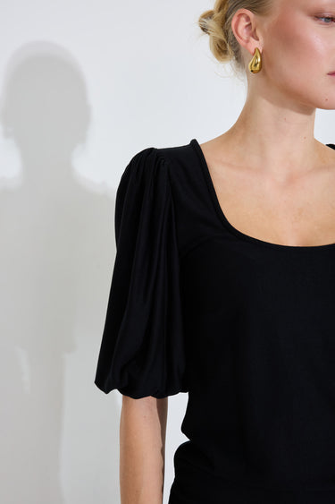 RIFA BALOON DRESS - Black